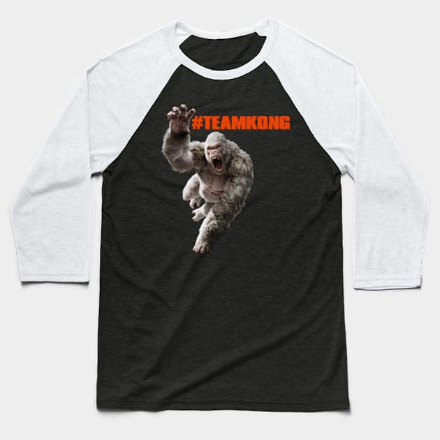 Godzilla vs Kong - Official Team Kong Neon Baseball T-Shirt by Pannolinno